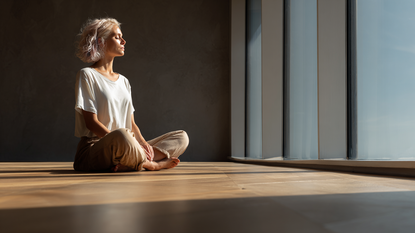 woman meditating